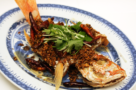 Crisp Fried Red Snapper with Cumin Crumble