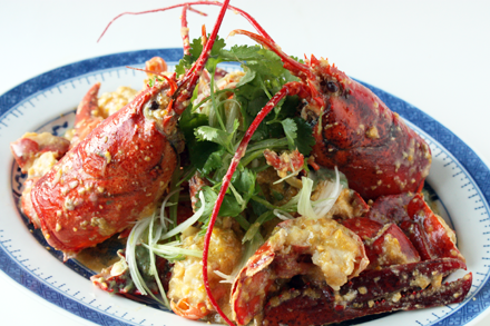 Stir-Fried Lobster in Salted Egg Yolk Sauce