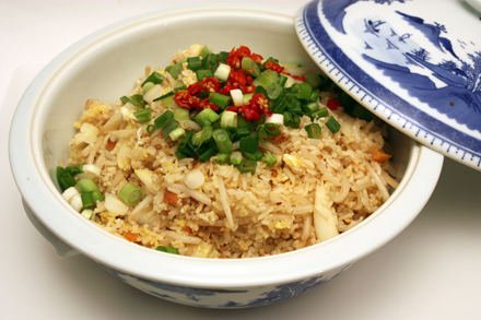 Salted Fish and White Asparagus Fried Rice