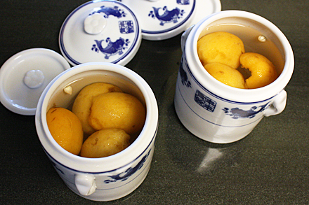 Loquat and Fritillary Bulbs in Soup Canisters