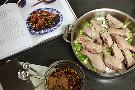 Prepping Red-Cooked Duck