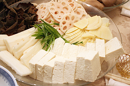 Root Vegetables and Tofu for Hot Pot