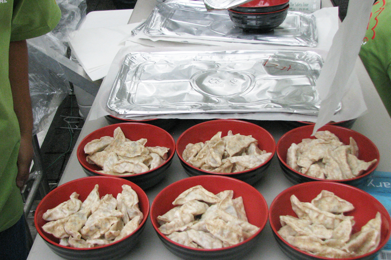 Bowls of Dumplings for Contestants